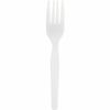 Genuine Joe 0010430 Plastic Forks, Heavyweight, 100/BX, White