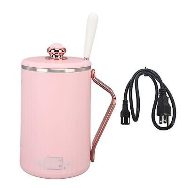 (Pink US Plug 110V)Electric Kettle Stew Cup Multifunctional Fast Heating Hot