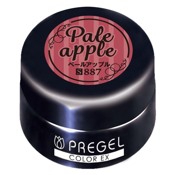 PRE GEL PG-CE887 Color Gel, Color EX Pale Apple 0.1 oz (3 g), UV/LED Compatible Taiwu