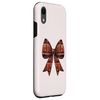Coquette Bow Chocolate Candy Bar Pattern Girl Mom Case for iPhone XR