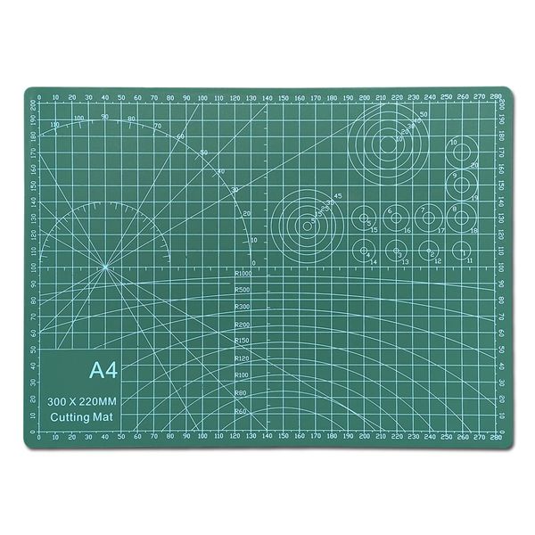 A-4 Cutting Mat Craft Mat Flexible Double Sided Non Slip Craft Cutting Mat with Accurate Guide Grid Lines Design for Cutting Fabric, Paper, and Cards Double Sided self-Healing Cutting mat