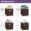 Superio Fabric Organizing Bin, 11" Brown Fabric Cube 8-Pack