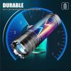 10W Laser White LED Flashlight Zoomable USB Rechargeable Torch High Brightness