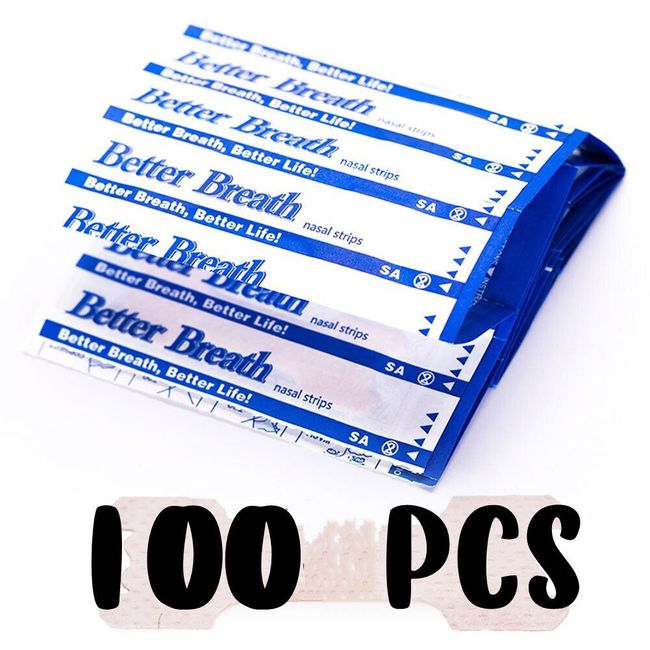 100x Nasal Strips Better Breath Reduce Snoring Right Sleep Now Apnea Nose Strip