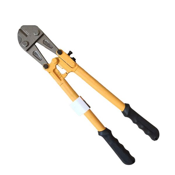 14" Bolt Cutter Mini Bolt and Wire Cutter, Cable, Chain, Spring Snips Clippers with Comfortable Soft Rubber Grip, Yellow