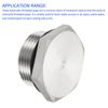 M METERXITY 2 Pack Male Plug - Thread Hexagon Head Socket Solid Pipe Fitting with Sealing Rubber Ring, Anti-Rust, Apply to Water Pipe (M25x1.5, Silver Tone)