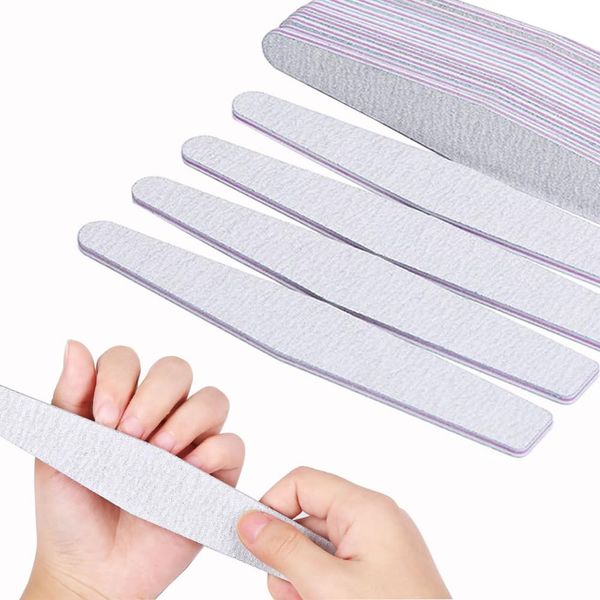 Samcos Nail File, Nail File, For Nail Files, Set of 10, Eva Sponge File, Nail Polish, 100/180 Grid, Double-Sided Design, Nail Supplies, Nail Polish