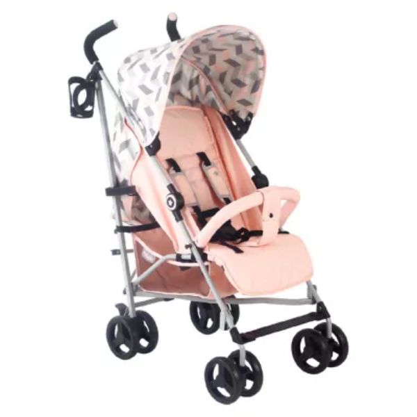 My Babiie MB02 Pink and Grey Chevron Lightweight Stroller