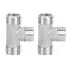 1/2 Inch Tee Pipe Fitting, Pipe Threaded Pipe Nipples Stainless Steel T‑Shaped Tee Connector Pipe Connection
