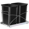 Double Pull Out Trash Garbage Can Sliding Kitchen Waste Container Durable