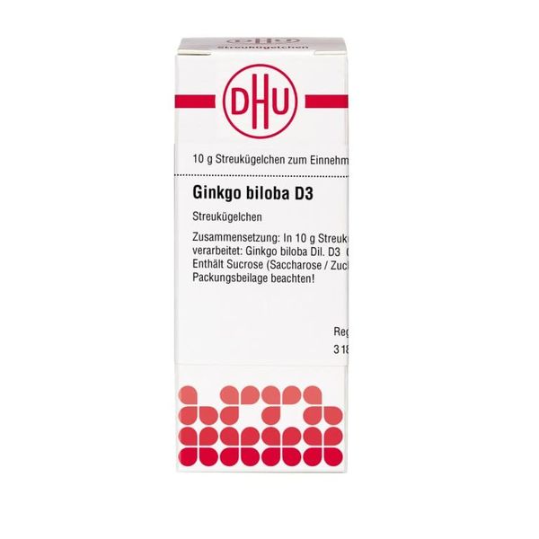 Ginkgo Biloba D3 DHU Globules, 10 g Globules