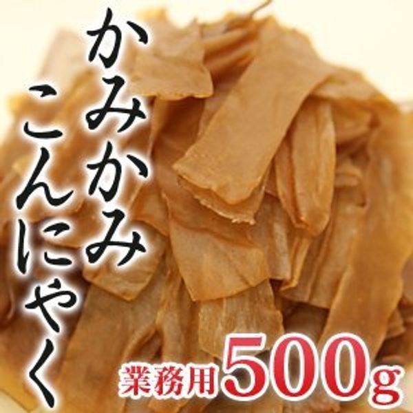 Commercial Kamikami Konnyaku, Spicy Beef Flavor, 17.6 oz (500 g) x 1 Bag, Original Konjac Delicacy Like Kita-Kurobo Beef Jerky, Rich in Calcium, Healthy