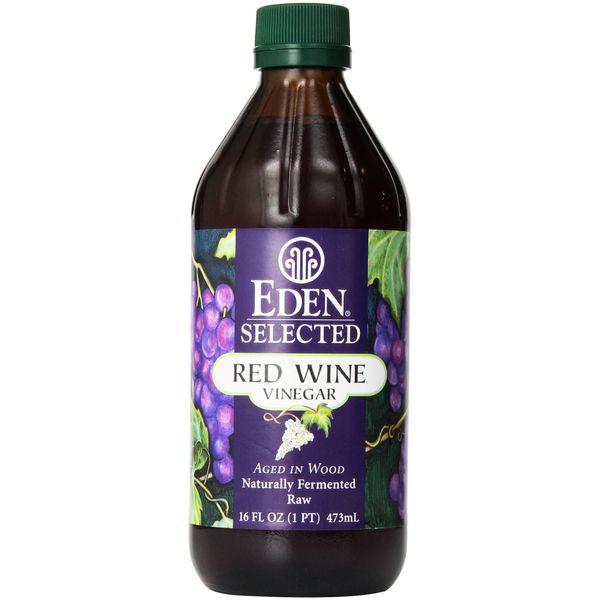 Eden Organic Red Wine Vinegar, 16 fl oz, Raw, Amber Glass