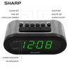 SHARP Digital Alarm with AccuSet - Automatic Smart Clock, Never Needs Setting -