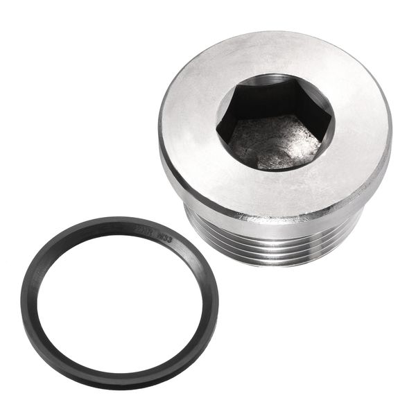 YOKIVE M33 x 2 Stainless Steel Pipe Plug, Internal Hex Head Socket Pipe Fitting | Pipe Accessories, Great for Terminate Pipe Ends (Silver)