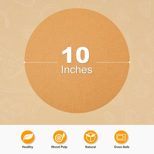 SMARTAKE 200 Pcs Unbleached Parchment Paper Baking Sheets Round, 10 Inches Non-Stick Precut Baking Parchment, for Baking Grilling Air Fryer Steaming Bread Cup Cake Cookie and More