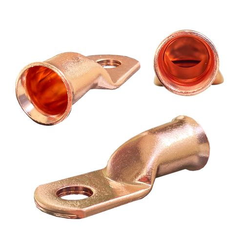 20pcs 1/0 AWG-3/8 Ring Battery Lugs, Copper Lugs, Battery Cable Ends, Tubular Ring Terminals, Crimp Wire Ring Lugs, Battery Terminal Connectors with Heat Shrink Tubing (20, 1/0 Awg - 3/8" (M10) Ring)