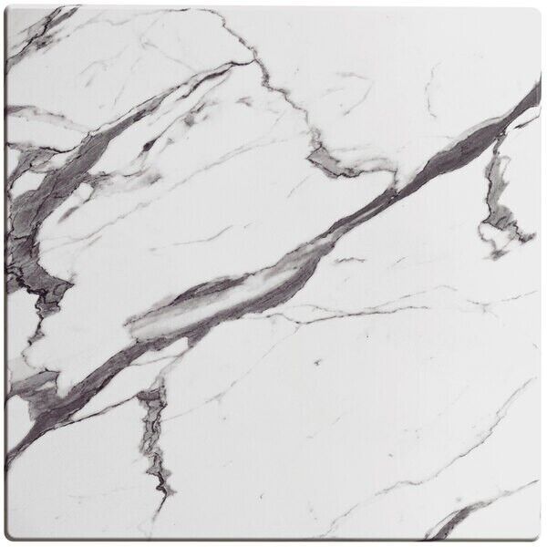 28'' Square All-Weather Restaurant Table Top with Marble Laminate Top Finish