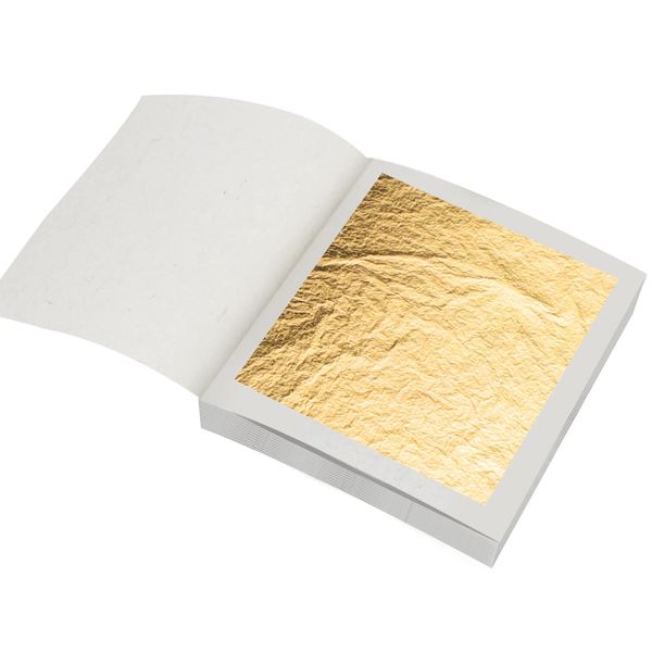 Edible Gold Leaf Sheets,10 Pcs 6 cm/ 2.3 Inch Gold Leaf Foil Paper for Cake Chocolates Decor Bakery Pastry Cooking Beauty Gilding Makeup Health Artwork DIY Craft