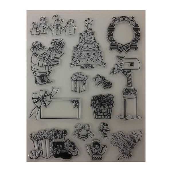 Habico Exchangeable Clear Stamp Set Astd Large Xmas Set 23