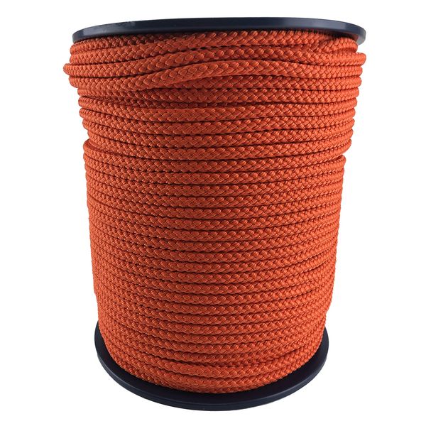 12mm Orange Polypropylene Braided Poly Rope Cord x 20 Metre Strong String
