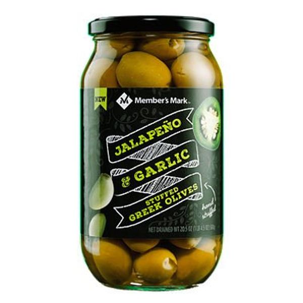 Member's Mark Jalapeno and Garlic Stuffed Olives (20.5 Ounce) (2 Pack)