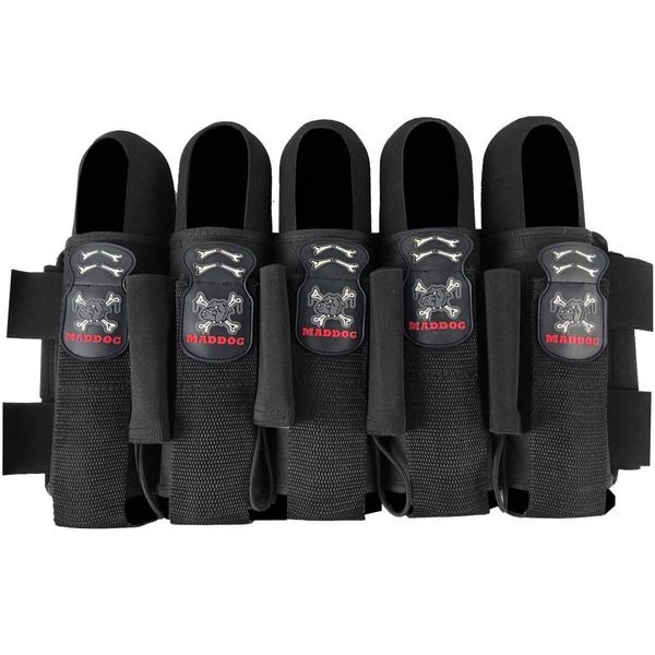 Maddog Pro 5+4 Paintball Harness Pod Pack | Pod Ejection | Adjustable Elastic Velcro Belt