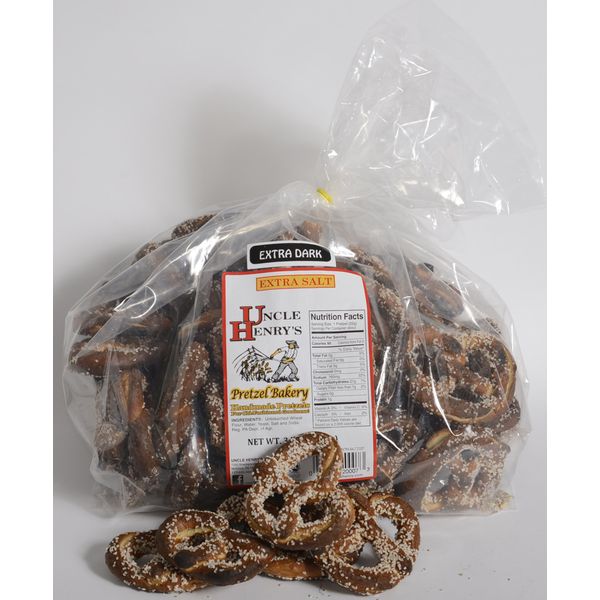 Uncle Henry's 3 lb. Bag Extra Dark Extra Salt Pretzels