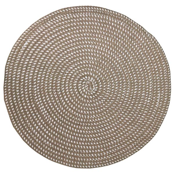 Hand Woven Round Area Rugs Living Room Bedroom Study Computer Chair Cushion Base Mat Round Carpet Lifts Basket Swivel Chair Pad Coffee Table Rug(2' Round, Dark Camel)