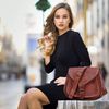 Komal's Passion Leather 12" Leather Purse Satchel