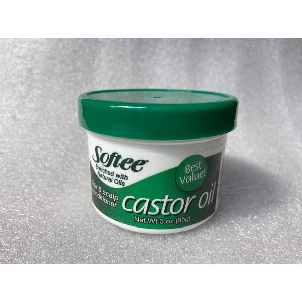 Softee castor oil hair & scalp conditioner 3 ounce, White, 3 Ounce