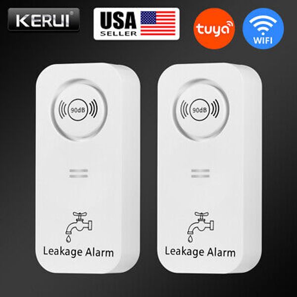 WiFi Water Leak Detector Wireless Leakage Detector Water Sensor Alarm Home 2PACK