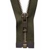 YKK Khaki Strong Metal Tooth Open End Zip - 71Cm