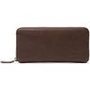Zonard Comodo Long Wallet with Round Zipper, 3. Dark Brown