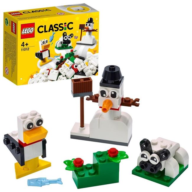 LEGO Classic White Idea Box 11012 Toy Block Present Jewelry Craft for Boys Girls 4 Years Old