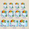 Off The Wall Plates - Kids Learning ABC Blue - Double Gang Light Switch