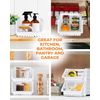 Small Plastic Stackable Storage Bins Pantry 4-Pack Small Open Front Storage Bins