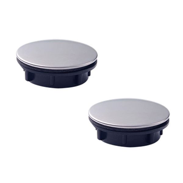 2 Pcs Sink Hole Cover Kitchen Sink Tap Hole Plate Stopper Cover Bathroom Faucet Hole Cover Stainless Steel Sink Overflow Covers Sink Accessories (35mm)