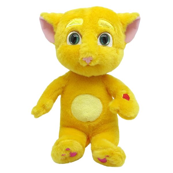 Relsy Talking Ginger Cat Soft Toy,Ginger Cat Teddy,Talking Tom and Friends Ginger Cat Plush Toy,Interactive Talkback Soft Toy Cat 10 inch/25cm Tall