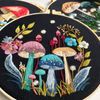 Myfelicity Embroidery Kit with Mushroom Patterns, 3 Hoops, Fabric, Threads, Needles, Instructions (Colourful)
