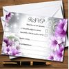 Purple Heart Flowers Personalised RSVP Cards