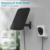 virtavo Solar Panel for Wireless Outdoor Security Camera Compatible with Rechargeable Battery Powered Surveillance Cam, Continuous Solar Power for Camera