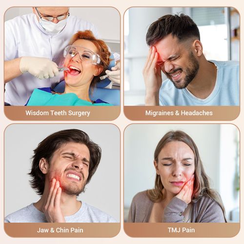 Comfytemp Face Heat Pad for TMJ Relief, USB heating pad with 3 Heating and Timer Settings, Electric Wearable Heat Pad for Jaw, Chin, Wisdom Teeth, Heated Face Mask for Toothache, Facial Muscle Tension