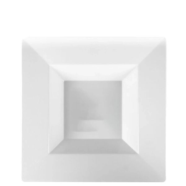 12oz Disposable Square Plastic White Soup Bowls Splendid Design 50pcs