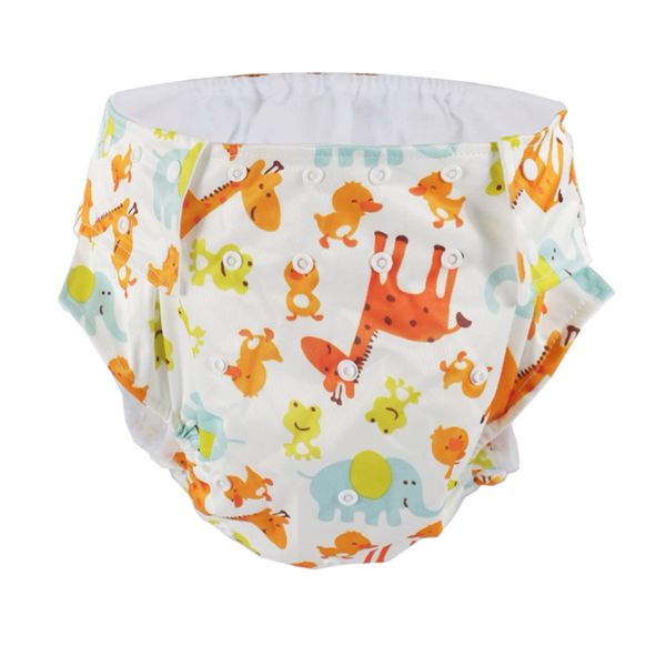 [CutiePlusU] Adult Cloth Diapers Washable Adult Pocket Diaper Cover Adjustable Reusable Breathable No Leak - Giraffe