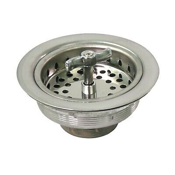 Everflow Kitchen Sink Stainless Steel Drain Assembly & Strainer Basket Stopper