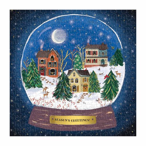 Galison Winter Snow Globe 500 Piece Puzzle