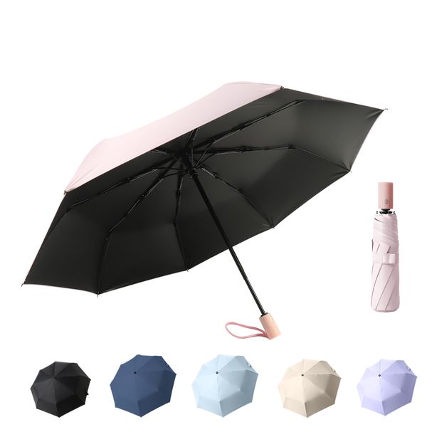 BAODINI UPF 50+ Travel Compact Umbrella for Rain and Sun Windproof Small uv Protection Umbrella