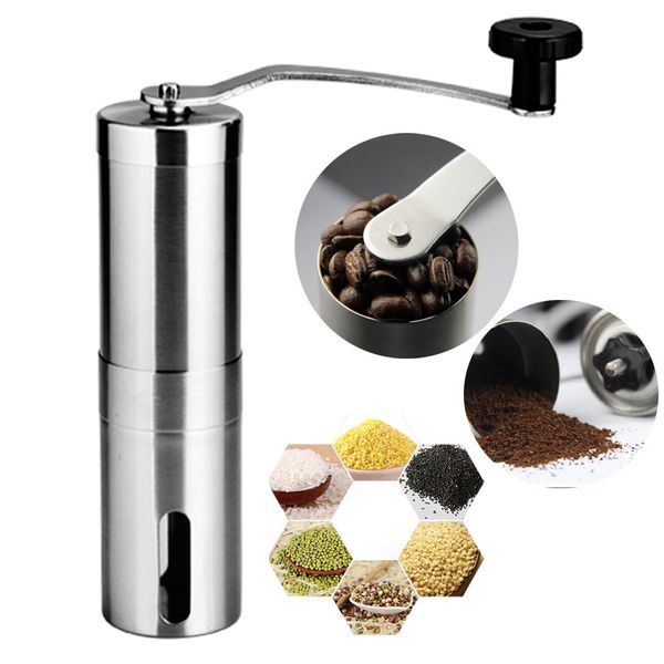 LABABE Stainless Steel Manual Coffee Bean Grinder Mill Conical Burr Mill for Precision Brewing