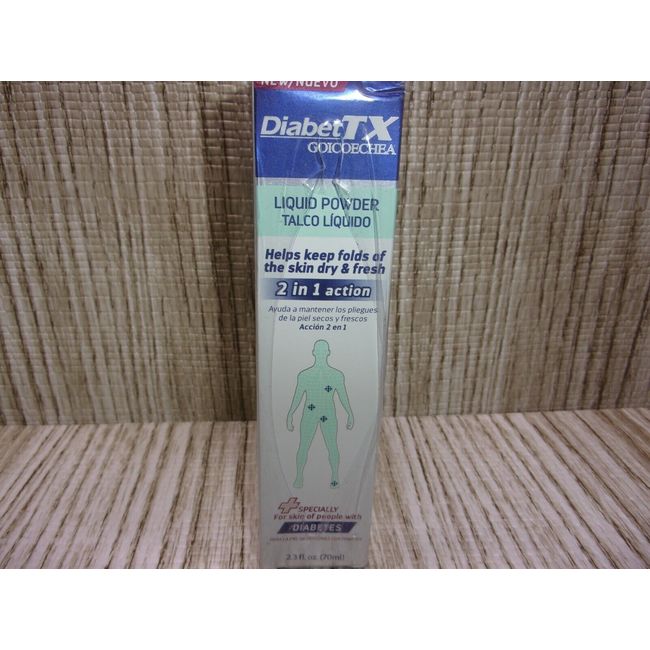 DiabetTX Goicoechea Liquid Powder 2 in 1 Action 2.3 oz. Skin Care (LOT OF 3)